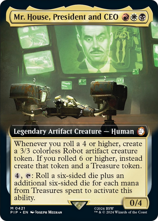 Mr. House, President and CEO (PIP-421) - Fallout: (Extended Art) - Premium MTG Single from Wizards of the Coast - Just $0.82! Shop now at Game Crave Tournament Store