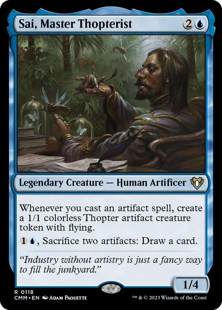 Sai, Master Thopterist (CMM-118) - Commander Masters Foil - Premium MTG Single from Wizards of the Coast - Just $0.39! Shop now at Game Crave Tournament Store
