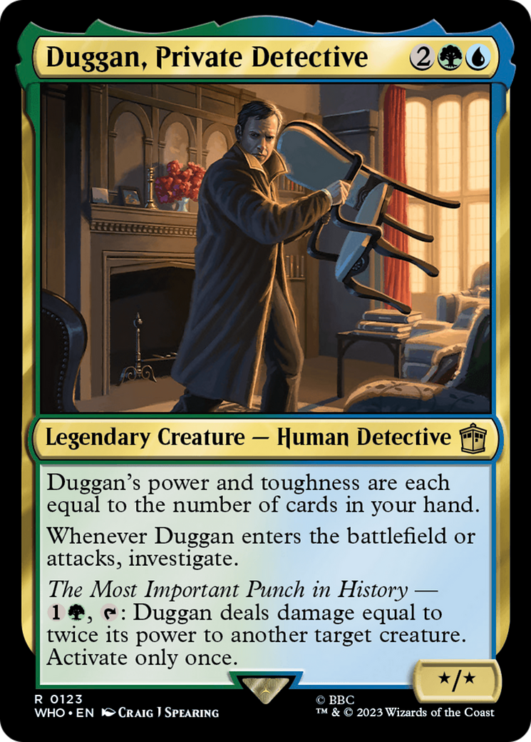 Duggan, Private Detective (WHO-123) - Doctor Who - Premium MTG Single from Wizards of the Coast - Just $0.08! Shop now at Game Crave Tournament Store