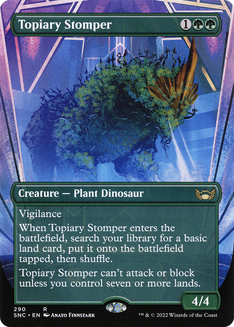 Topiary Stomper (SNC-290) - Streets of New Capenna (Borderless) Foil - Premium MTG Single from Wizards of the Coast - Just $0.83! Shop now at Game Crave Tournament Store