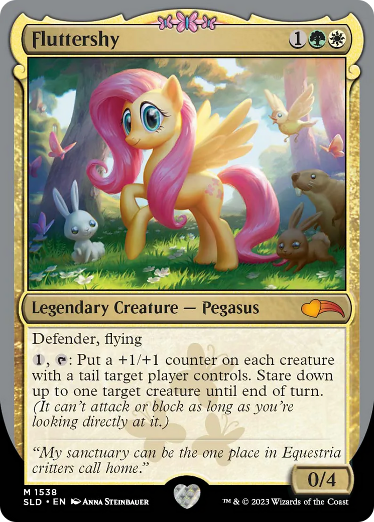 Fluttershy (SLD-1538) - Secret Lair Drop Foil - Premium MTG Single from Wizards of the Coast - Just $5.50! Shop now at Game Crave Tournament Store
