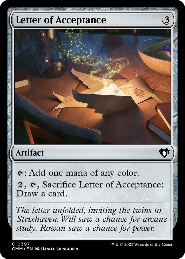 Letter of Acceptance (CMM-397) - Commander Masters Foil - Premium MTG Single from Wizards of the Coast - Just $0.08! Shop now at Game Crave Tournament Store