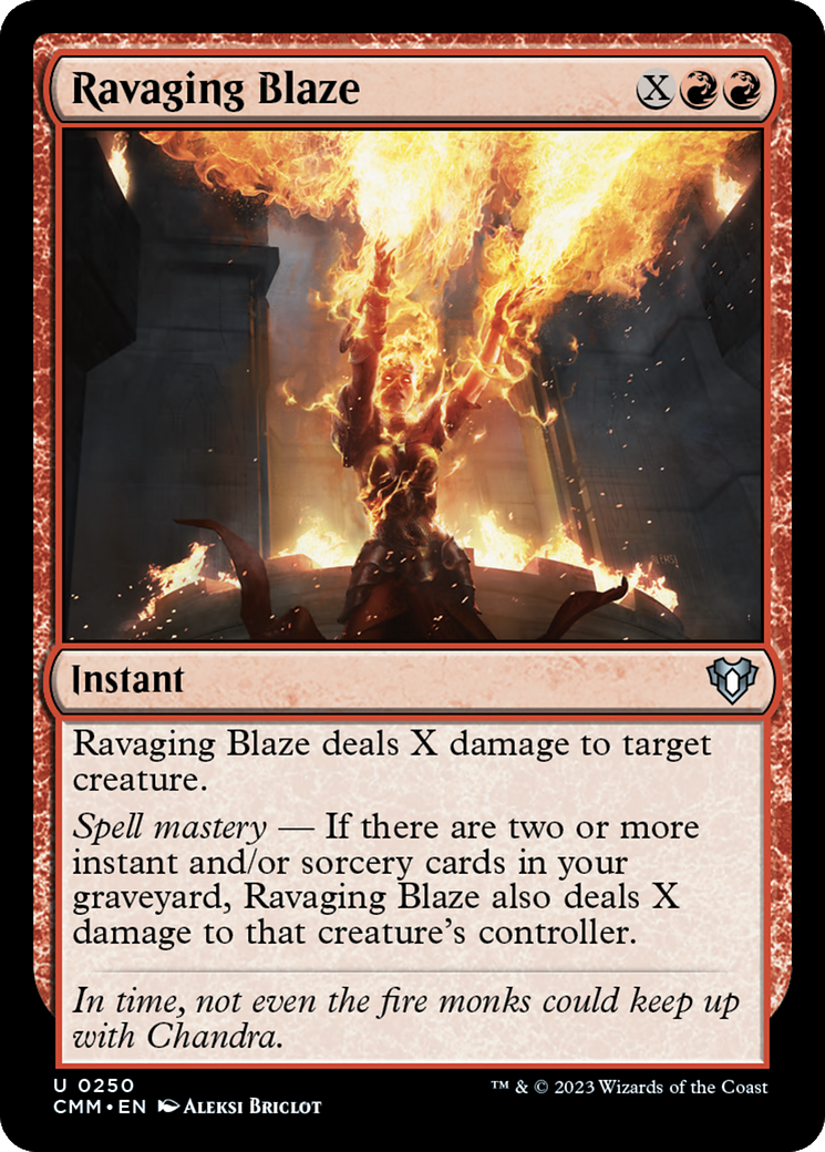 Ravaging Blaze (CMM-250) - Commander Masters - Premium MTG Single from Wizards of the Coast - Just $0.21! Shop now at Game Crave Tournament Store