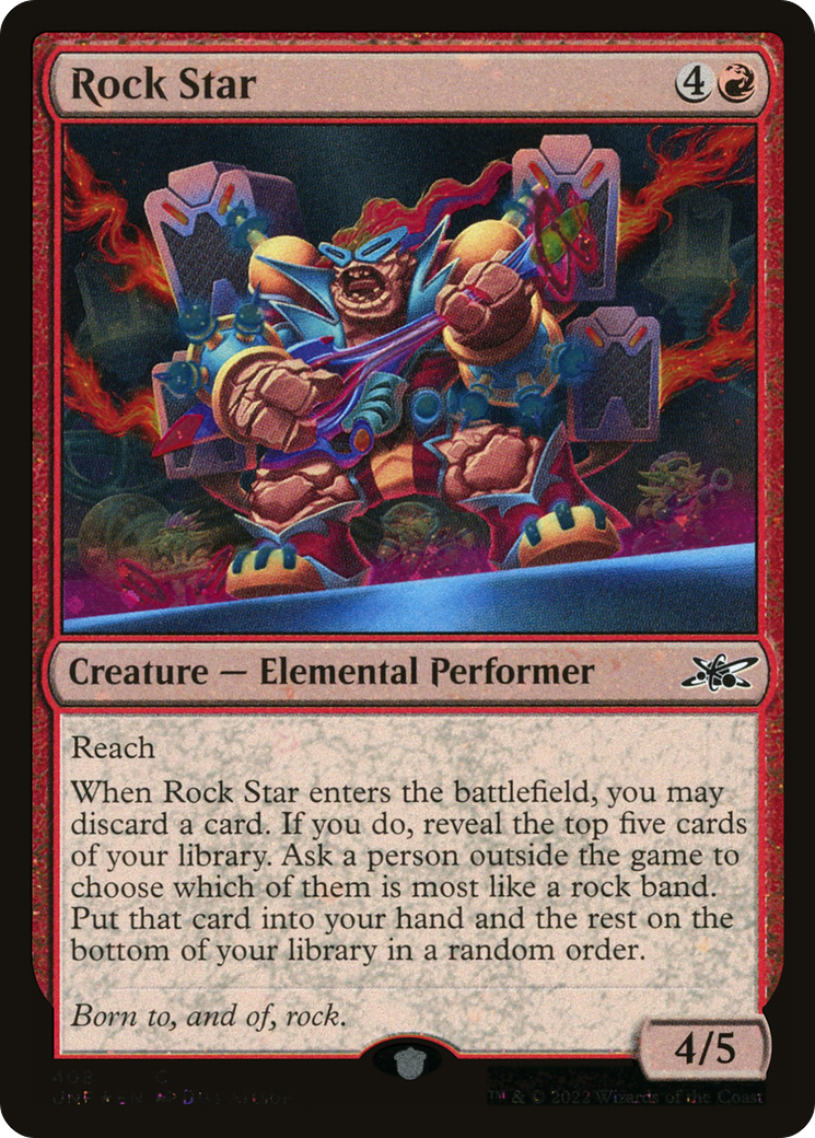 Rock Star (UNF-408) - Unfinity Foil - Premium MTG Single from Wizards of the Coast - Just $0.08! Shop now at Game Crave Tournament Store