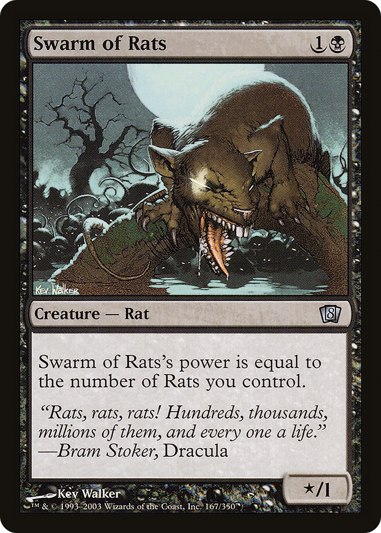 Swarm of Rats (8ED-167★) - Eighth Edition Foil - Premium MTG Single from Wizards of the Coast - Just $1.86! Shop now at Game Crave Tournament Store