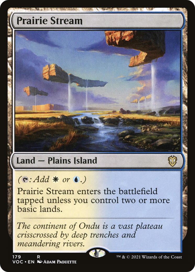 Prairie Stream (VOC-179) - Crimson Vow Commander - Premium MTG Single from Wizards of the Coast - Just $0.18! Shop now at Game Crave Tournament Store