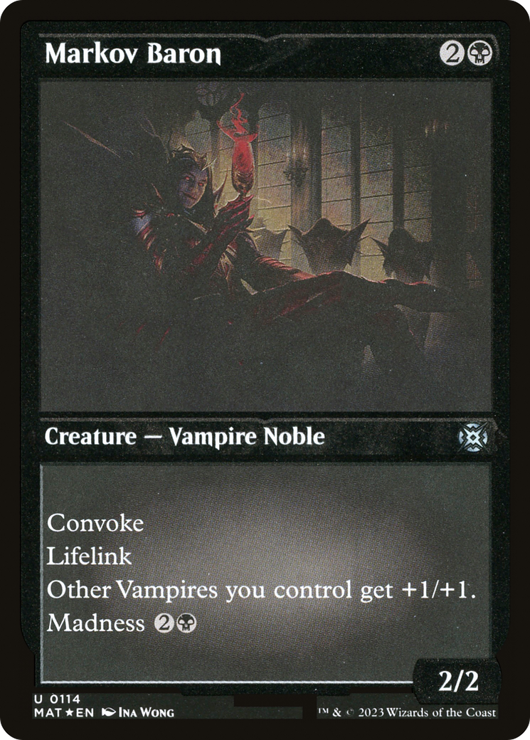 Markov Baron (MAT-114) - March of the Machine: The Aftermath Etched Foil - Premium MTG Single from Wizards of the Coast - Just $0.08! Shop now at Game Crave Tournament Store