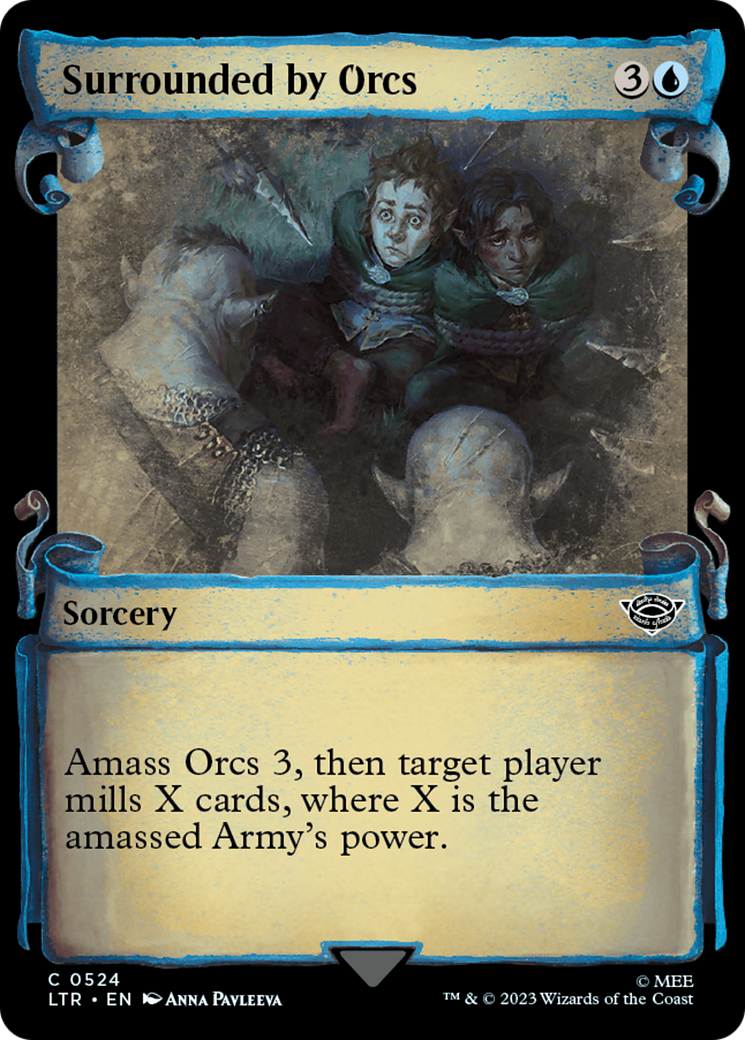 Surrounded by Orcs (LTR-524) - The Lord of the Rings: Tales of Middle-earth: (Showcase) Foil - Premium MTG Single from Wizards of the Coast - Just $0.08! Shop now at Game Crave Tournament Store