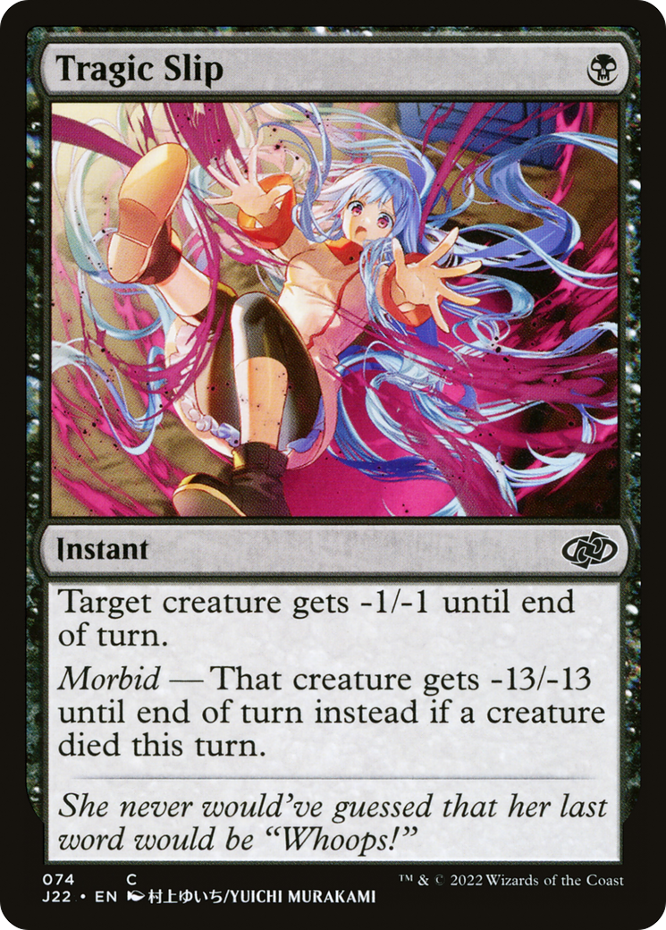 Tragic Slip (J22-074) - Jumpstart 2022 - Premium MTG Single from Wizards of the Coast - Just $0.29! Shop now at Game Crave Tournament Store