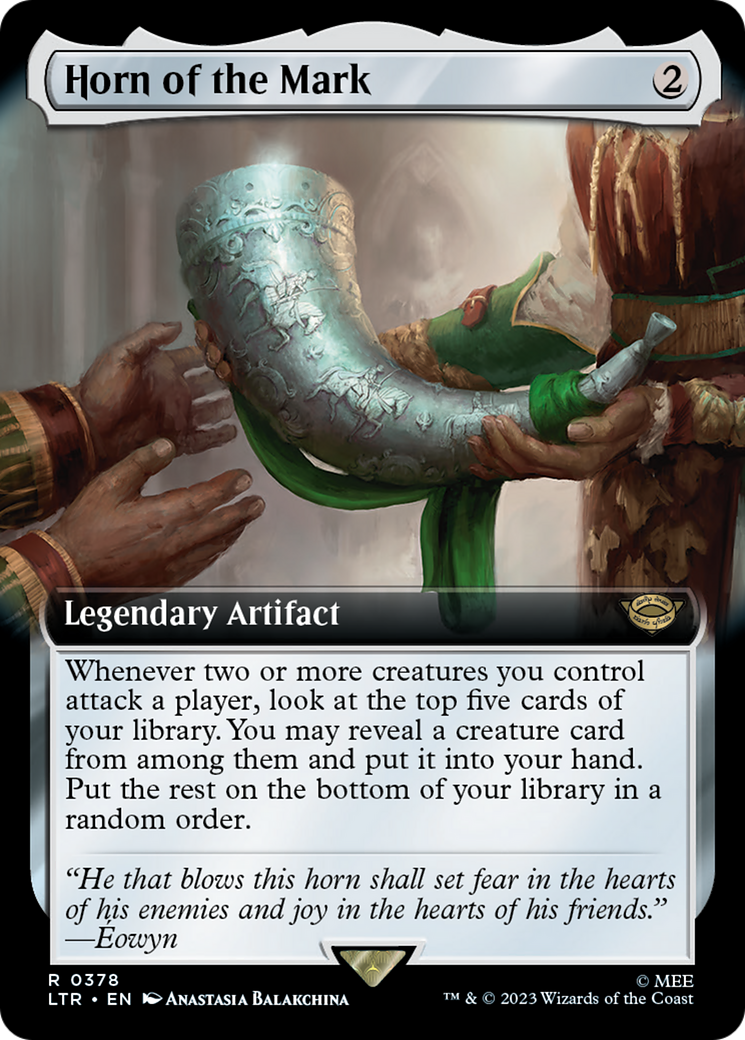 Horn of the Mark (LTR-378) - The Lord of the Rings: Tales of Middle-earth: (Extended Art) - Premium MTG Single from Wizards of the Coast - Just $0.42! Shop now at Game Crave Tournament Store