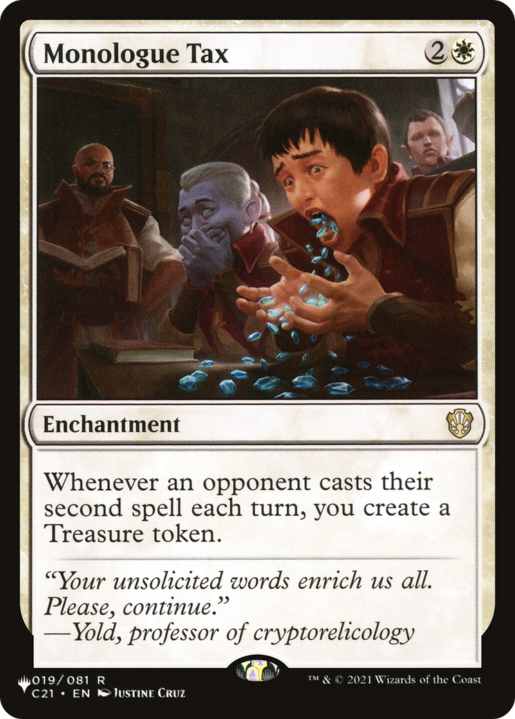 Monologue Tax (PLIST-1295) - The List - Premium MTG Single from Wizards of the Coast - Just $0.88! Shop now at Game Crave Tournament Store
