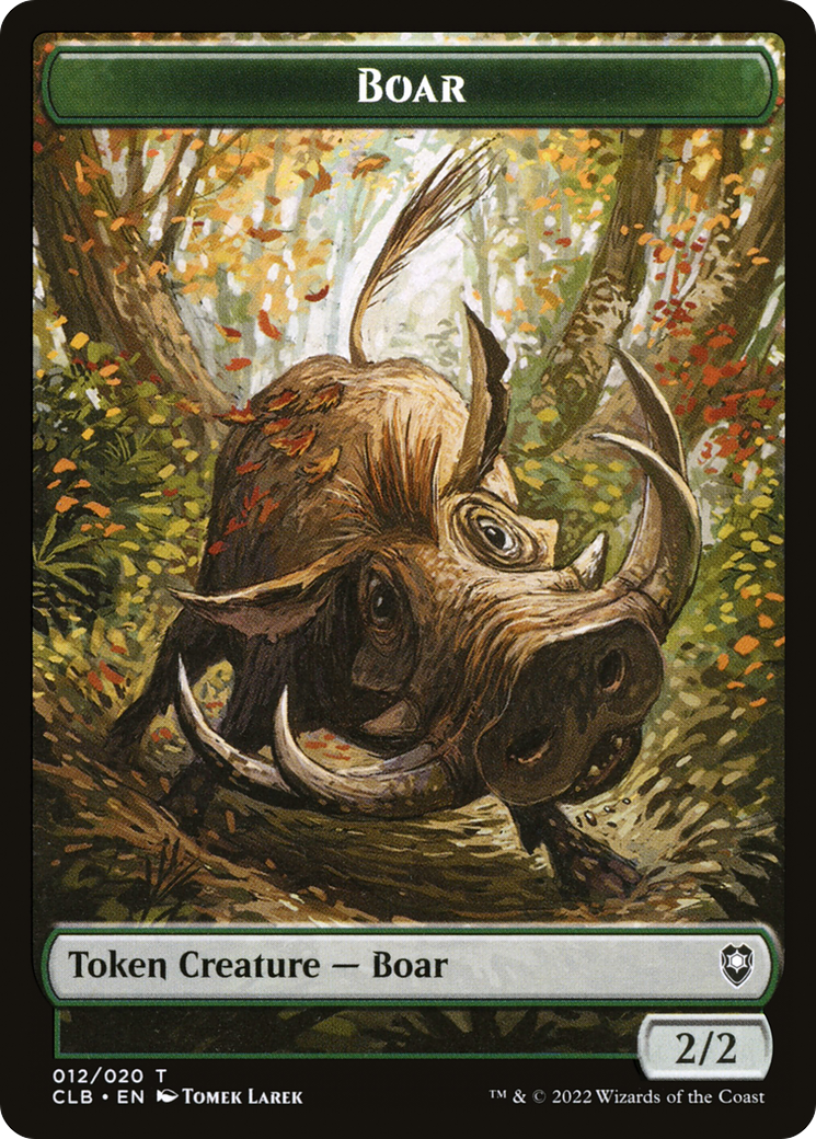 Boar (TCLB-012) - Battle for Baldur's Gate Tokens Foil - Premium MTG Single from Wizards of the Coast - Just $0.07! Shop now at Game Crave Tournament Store