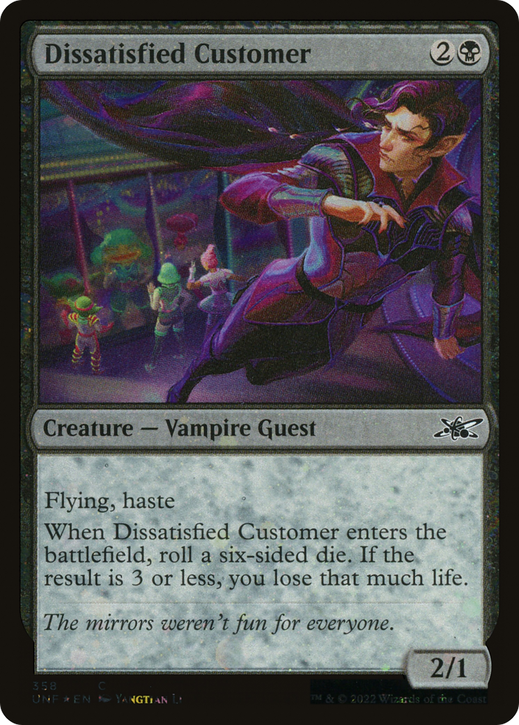 Dissatisfied Customer (UNF-358) - Unfinity Foil - Premium MTG Single from Wizards of the Coast - Just $0.25! Shop now at Game Crave Tournament Store