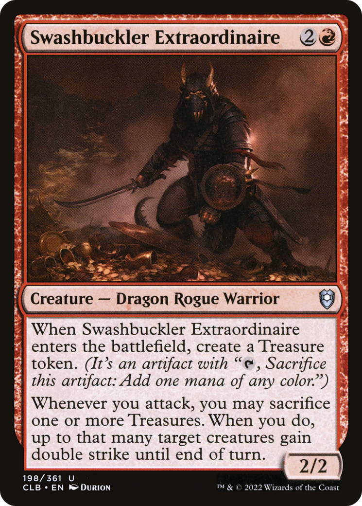 Swashbuckler Extraordinaire (CLB-198) - Commander Legends: Battle for Baldur's Gate - Premium MTG Single from Wizards of the Coast - Just $0.08! Shop now at Game Crave Tournament Store