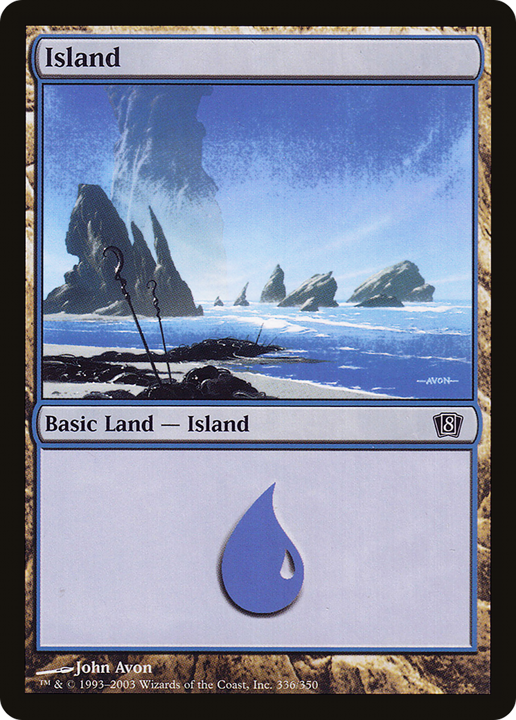 Island (8ED-336★) - Eighth Edition Foil - Premium MTG Single from Wizards of the Coast - Just $0.25! Shop now at Game Crave Tournament Store
