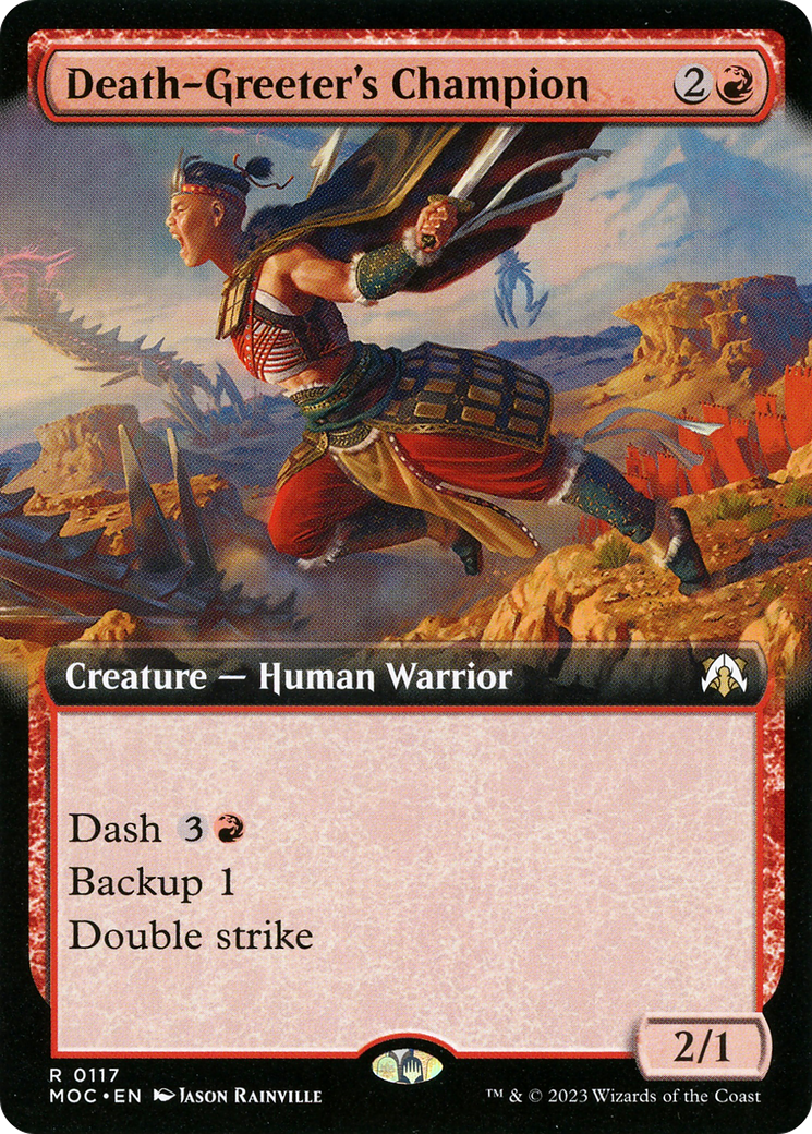 Death-Greeter's Champion (MOC-117) - March of the Machine Commander: (Extended Art) - Premium MTG Single from Wizards of the Coast - Just $0.27! Shop now at Game Crave Tournament Store