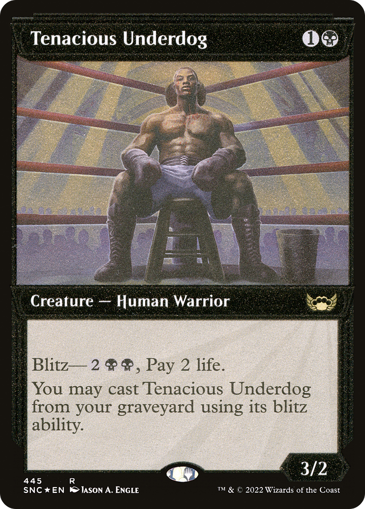 Tenacious Underdog (SNC-445) - Streets of New Capenna: (Showcase) Etched Foil - Premium MTG Single from Wizards of the Coast - Just $0.24! Shop now at Game Crave Tournament Store