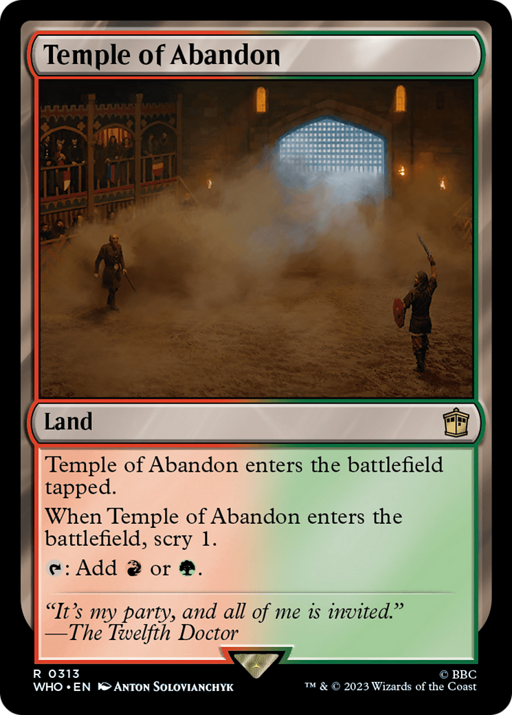 Temple of Abandon (WHO-313) - Doctor Who Foil - Premium MTG Single from Wizards of the Coast - Just $0.08! Shop now at Game Crave Tournament Store