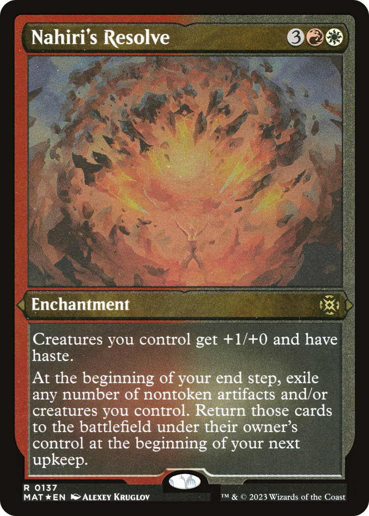 Nahiri's Resolve (MAT-137) - March of the Machine: The Aftermath Etched Foil - Premium MTG Single from Wizards of the Coast - Just $0.30! Shop now at Game Crave Tournament Store