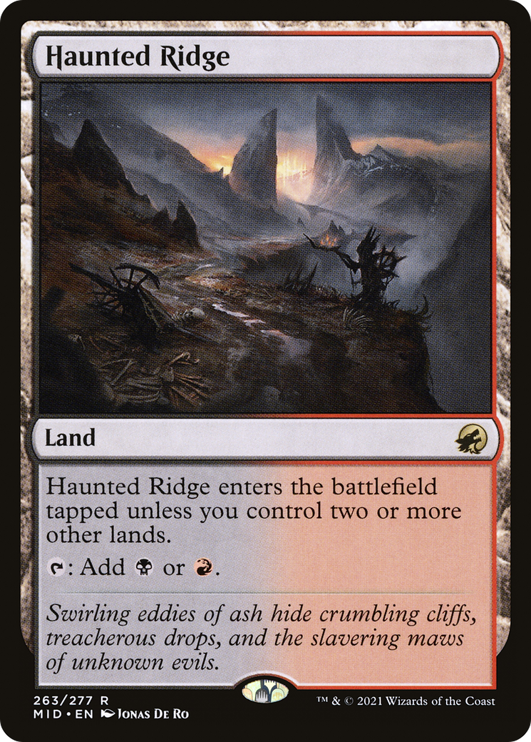 Haunted Ridge (MID-263) - Innistrad: Midnight Hunt - Premium MTG Single from Wizards of the Coast - Just $0.87! Shop now at Game Crave Tournament Store