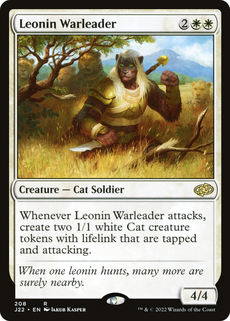 Leonin Warleader (J22-208) - Jumpstart 2022 - Premium MTG Single from Wizards of the Coast - Just $1.33! Shop now at Game Crave Tournament Store