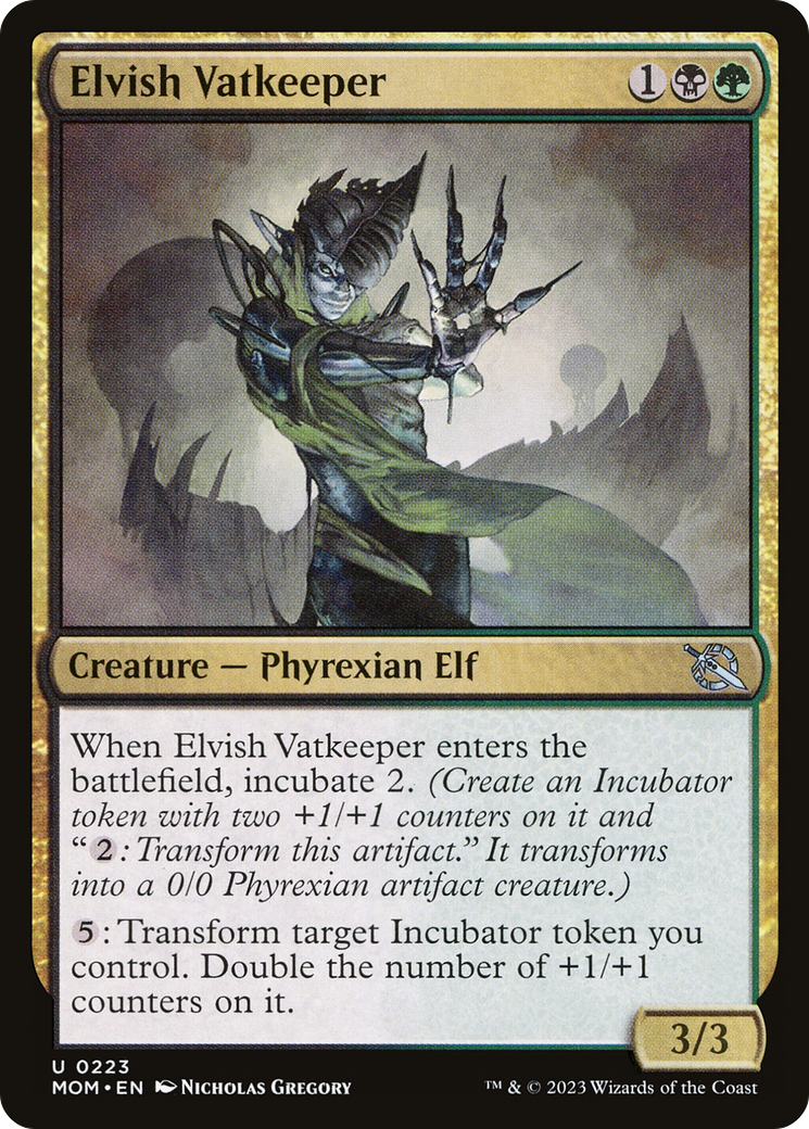 Elvish Vatkeeper (MOM-223) - March of the Machine Foil - Premium MTG Single from Wizards of the Coast - Just $0.08! Shop now at Game Crave Tournament Store