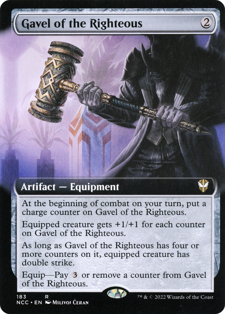 Gavel of the Righteous (NCC-183) - New Capenna Commander: (Extended Art) - Premium MTG Single from Wizards of the Coast - Just $0.64! Shop now at Game Crave Tournament Store