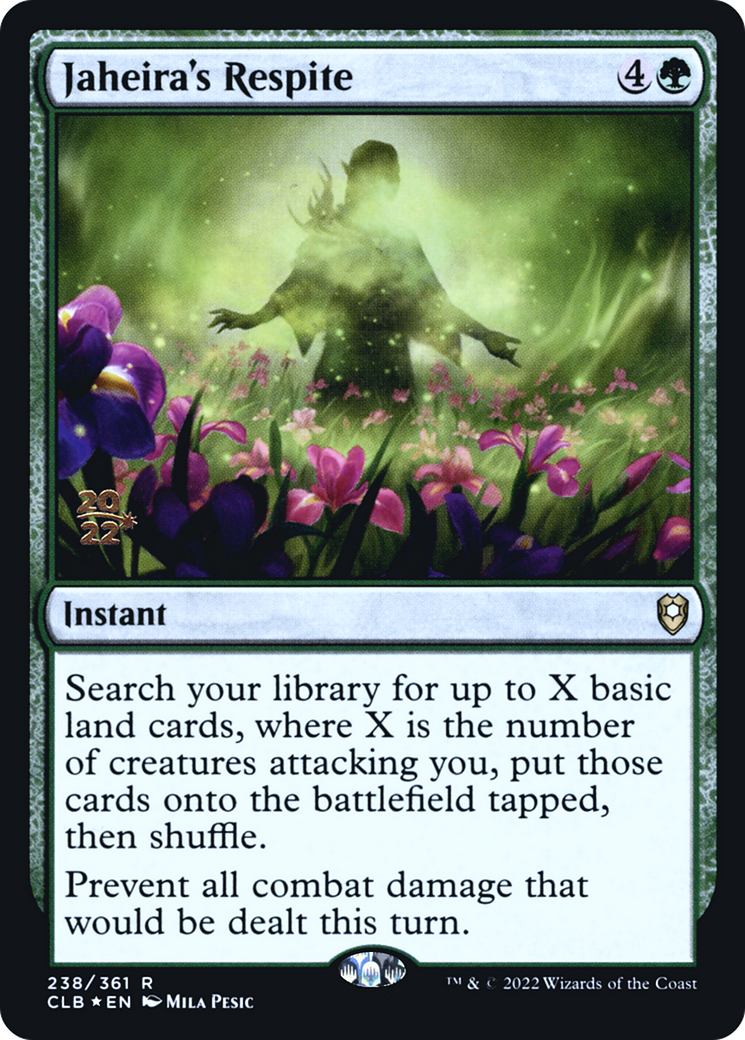 Jaheira's Respite (PCLB-238S) - Battle for Baldur's Gate Promos Foil - Premium MTG Single from Wizards of the Coast - Just $1.50! Shop now at Game Crave Tournament Store