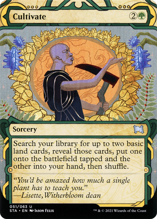 Cultivate (STA-051) - Strixhaven Mystical Archive: (Showcase) (Borderless) - Premium MTG Single from Wizards of the Coast - Just $0.25! Shop now at Game Crave Tournament Store