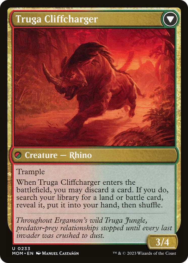 Invasion of Ergamon // Truga Cliffcharger (MOM-233) - March of the Machine Foil - Premium MTG Single from Wizards of the Coast - Just $0.08! Shop now at Game Crave Tournament Store