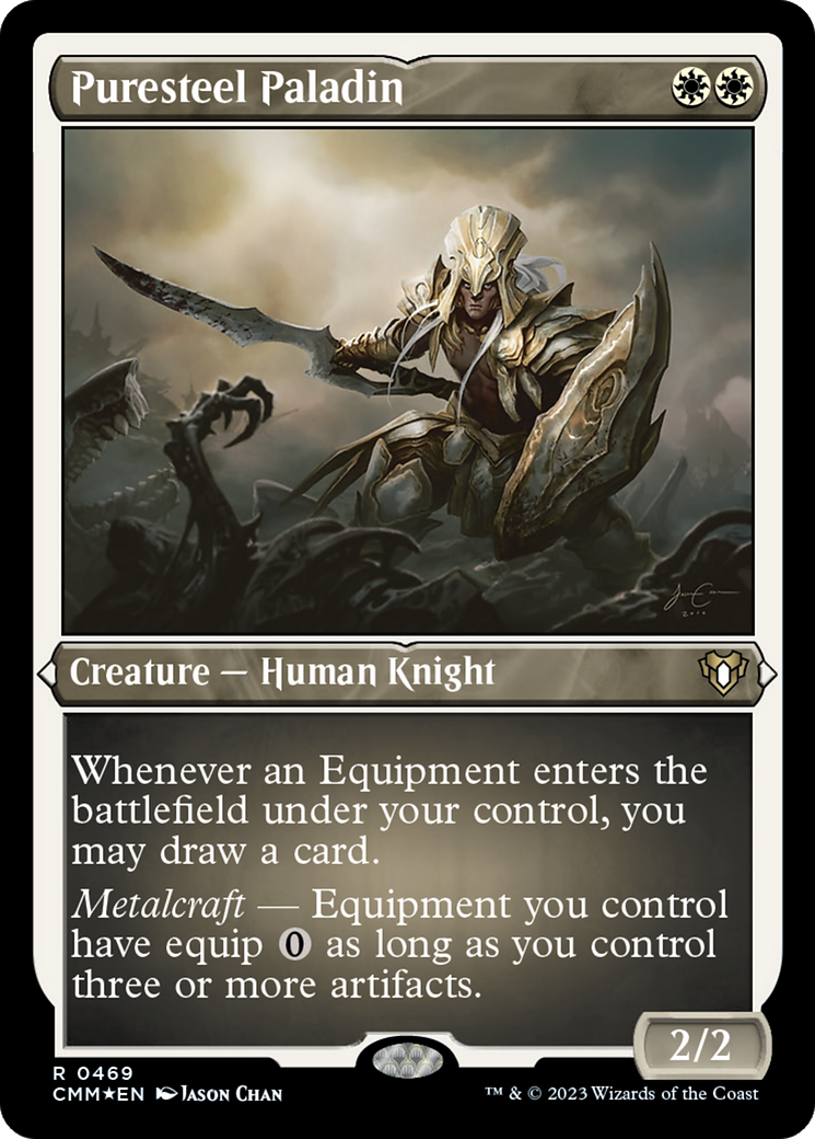 Puresteel Paladin (CMM-469) - Commander Masters Etched Foil - Premium MTG Single from Wizards of the Coast - Just $1.18! Shop now at Game Crave Tournament Store