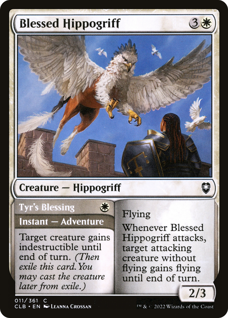 Blessed Hippogriff // Tyr's Blessing (CLB-011) - Commander Legends: Battle for Baldur's Gate - Premium MTG Single from Wizards of the Coast - Just $0.08! Shop now at Game Crave Tournament Store