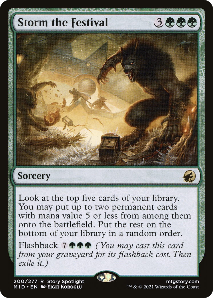 Storm the Festival (MID-200) - Innistrad: Midnight Hunt - Premium MTG Single from Wizards of the Coast - Just $0.25! Shop now at Game Crave Tournament Store