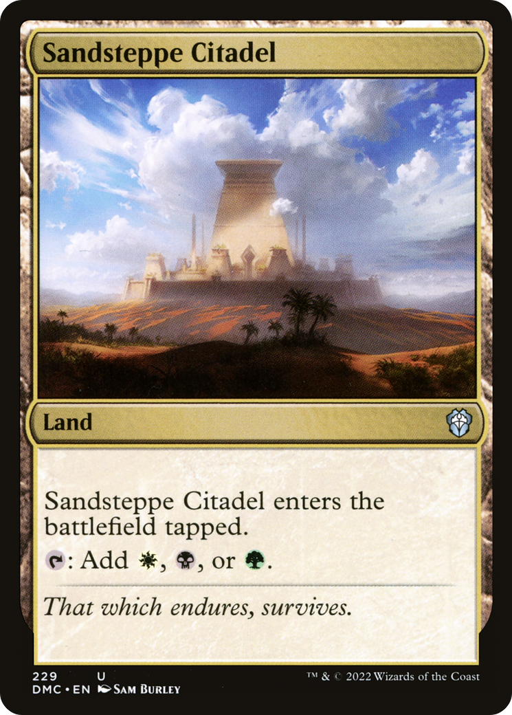 Sandsteppe Citadel (DMC-229) - Dominaria United Commander - Premium MTG Single from Wizards of the Coast - Just $0.34! Shop now at Game Crave Tournament Store