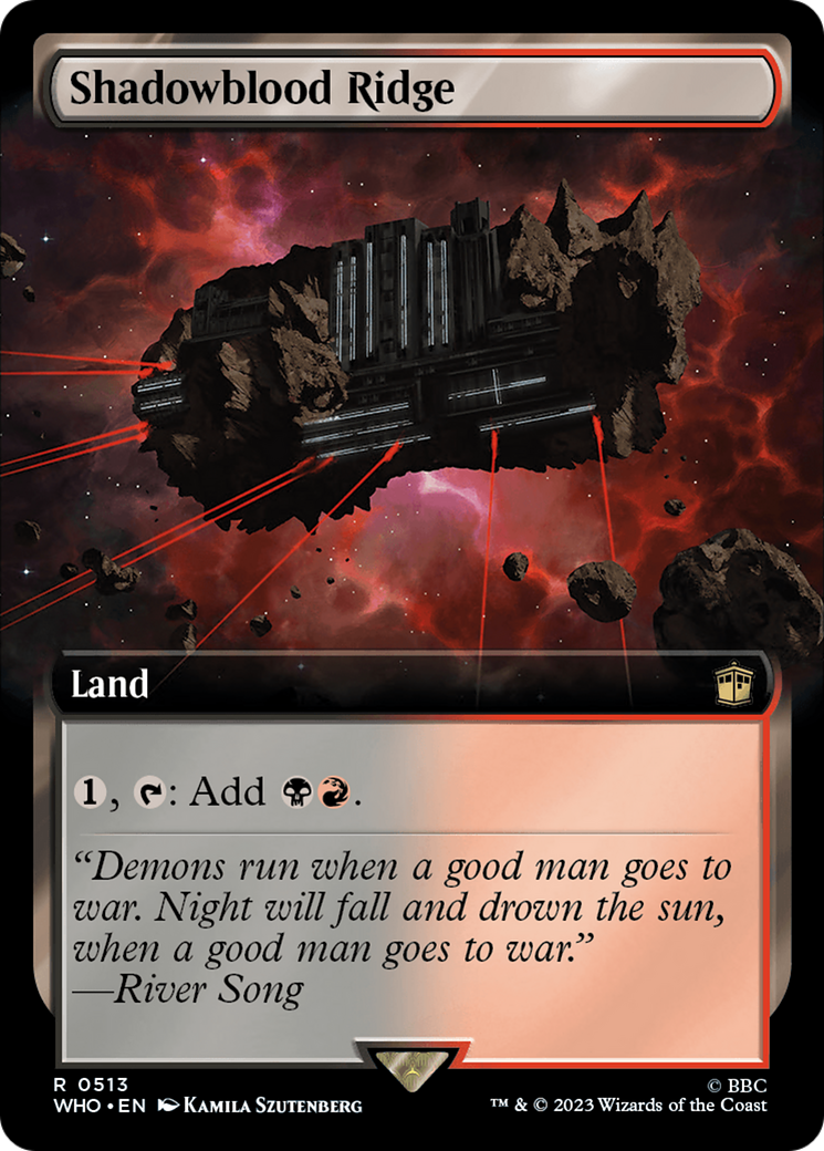 Shadowblood Ridge (WHO-513) - Doctor Who: (Extended Art) Foil - Premium MTG Single from Wizards of the Coast - Just $0.10! Shop now at Game Crave Tournament Store