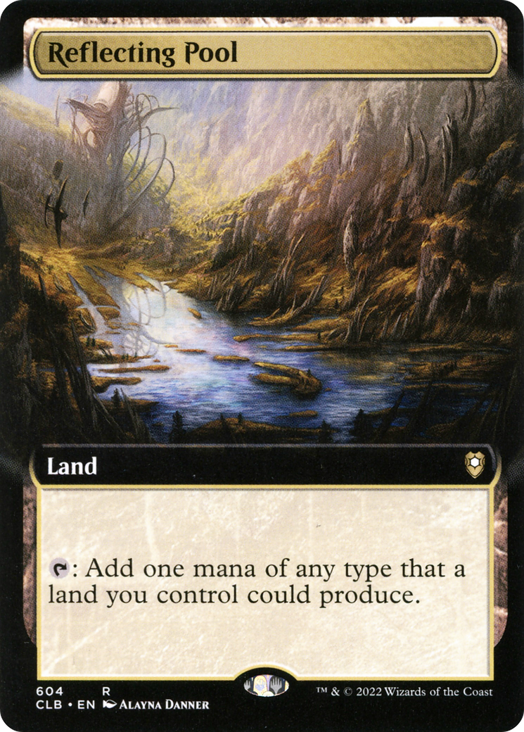 Reflecting Pool (CLB-604) - Commander Legends: Battle for Baldur's Gate: (Extended Art) Foil - Premium MTG Single from Wizards of the Coast - Just $2.04! Shop now at Game Crave Tournament Store