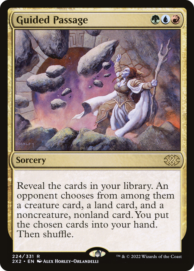 Guided Passage (2X2-224) - Double Masters 2022 Foil - Premium MTG Single from Wizards of the Coast - Just $0.08! Shop now at Game Crave Tournament Store
