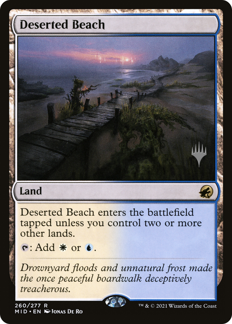 Deserted Beach (PMID-260P) - Innistrad: Midnight Hunt Promos - Premium MTG Single from Wizards of the Coast - Just $0.68! Shop now at Game Crave Tournament Store