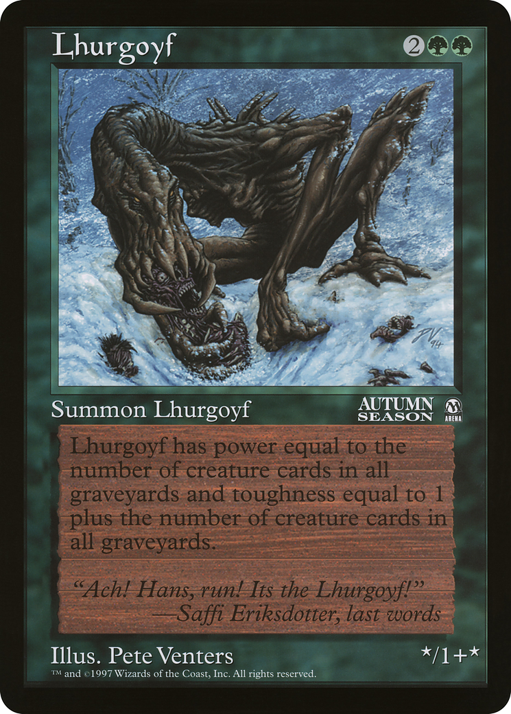 Lhurgoyf (OLEP-025) - Oversized League Prizes - Premium MTG Single from Wizards of the Coast - Just $0! Shop now at Game Crave Tournament Store