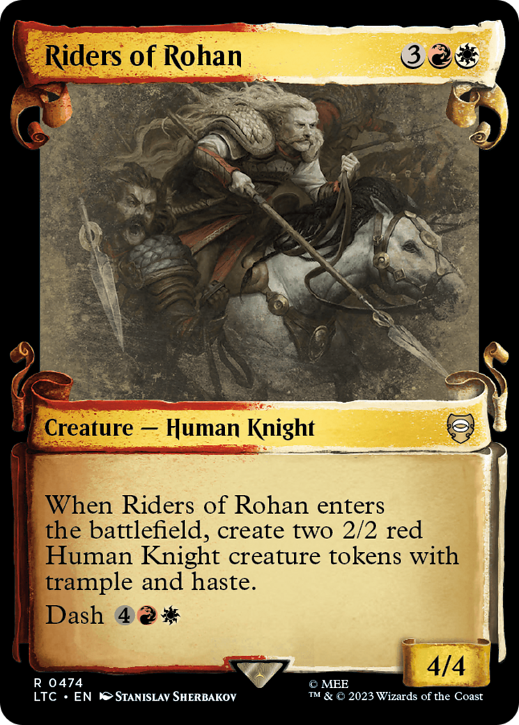 Riders of Rohan (LTC-474) - Tales of Middle-earth Commander: (Showcase) Foil - Premium MTG Single from Wizards of the Coast - Just $0.19! Shop now at Game Crave Tournament Store