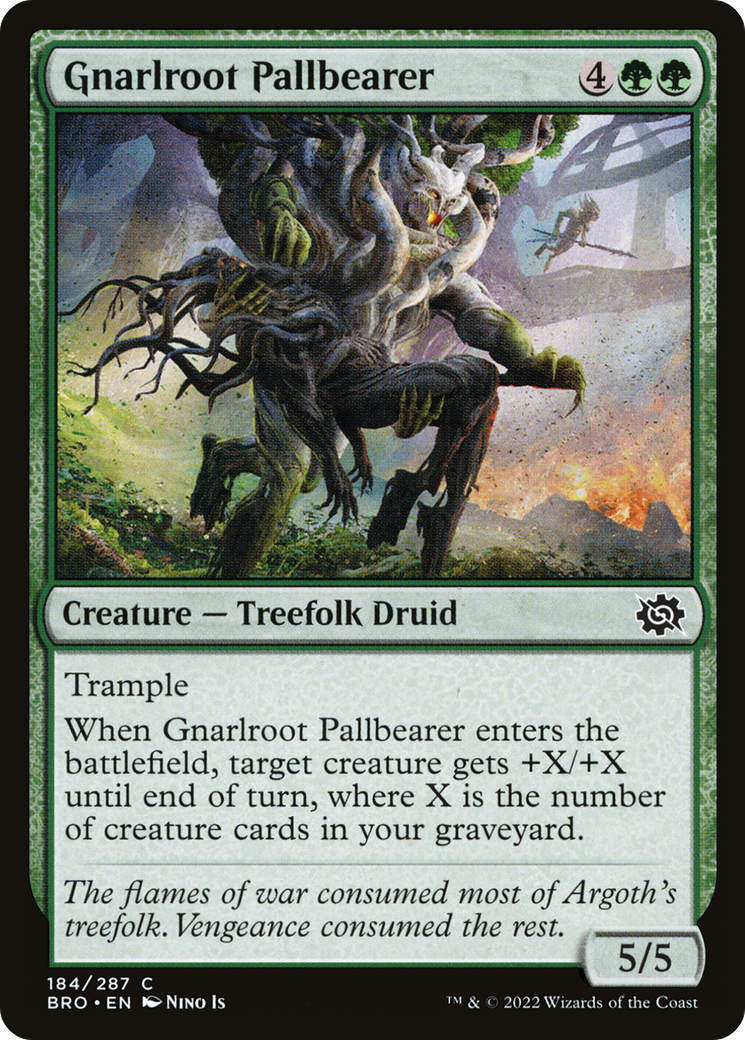 Gnarlroot Pallbearer (BRO-184) - The Brothers' War - Premium MTG Single from Wizards of the Coast - Just $0.08! Shop now at Game Crave Tournament Store