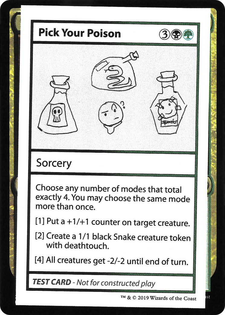 Pick Your Poison (CMB2-097) - Mystery Booster Playtest Cards 2021 - Premium MTG Single from Wizards of the Coast - Just $0.26! Shop now at Game Crave Tournament Store