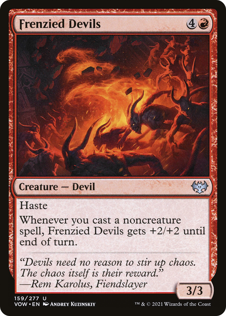 Frenzied Devils (VOW-159) - Innistrad: Crimson Vow - Premium MTG Single from Wizards of the Coast - Just $0.25! Shop now at Game Crave Tournament Store