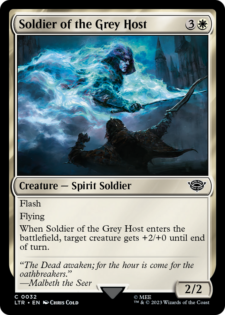 Soldier of the Grey Host (LTR-032) - The Lord of the Rings: Tales of Middle-earth - Premium MTG Single from Wizards of the Coast - Just $0.25! Shop now at Game Crave Tournament Store