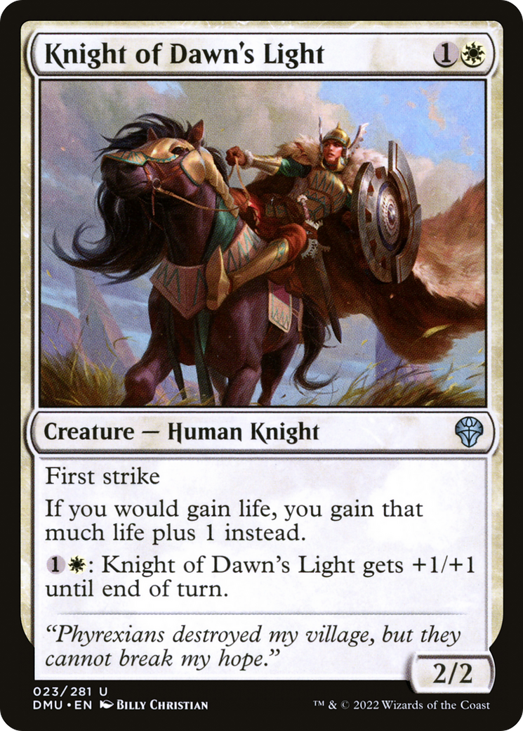 Knight of Dawn's Light (DMU-023) - Dominaria United - Premium MTG Single from Wizards of the Coast - Just $0.08! Shop now at Game Crave Tournament Store