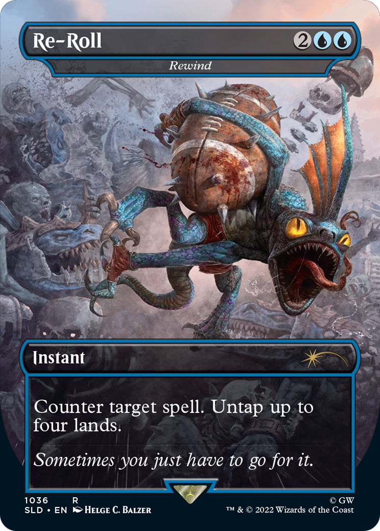 Rewind (SLD-1036) - Secret Lair Drop / Re-Roll (Borderless) - Premium MTG Single from Wizards of the Coast - Just $1.64! Shop now at Game Crave Tournament Store
