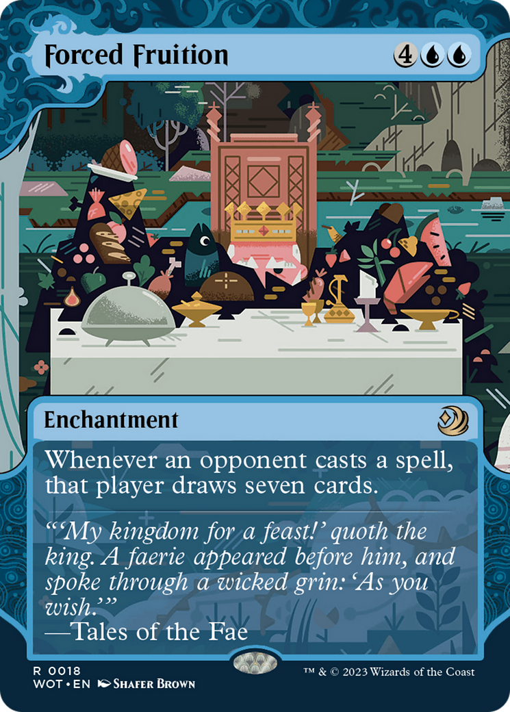 Forced Fruition (WOT-018) - Wilds of Eldraine: Enchanting Tales: (Showcase) (Borderless) - Premium MTG Single from Wizards of the Coast - Just $0.14! Shop now at Game Crave Tournament Store