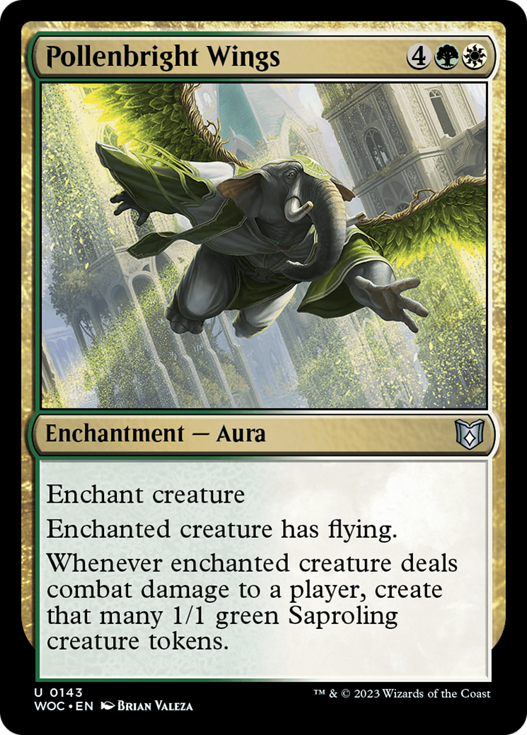 Pollenbright Wings (WOC-143) - Wilds of Eldraine Commander - Premium MTG Single from Wizards of the Coast - Just $0.25! Shop now at Game Crave Tournament Store