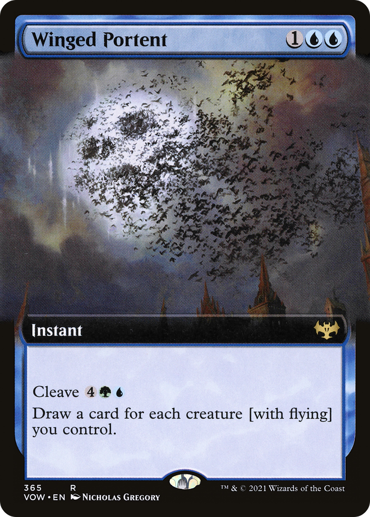 Winged Portent (VOW-365) - Innistrad: Crimson Vow: (Extended Art) Foil - Premium MTG Single from Wizards of the Coast - Just $0.26! Shop now at Game Crave Tournament Store