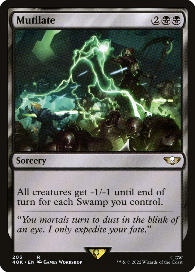 Mutilate (40K-203) - Warhammer 40,000 Commander - Premium MTG Single from Wizards of the Coast - Just $2.24! Shop now at Game Crave Tournament Store